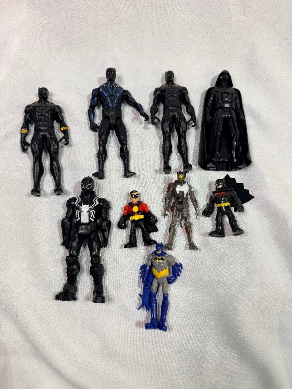 Marvel DC Star Wars Action Figure Lot of 9 Black Panther Batman Darth Vader